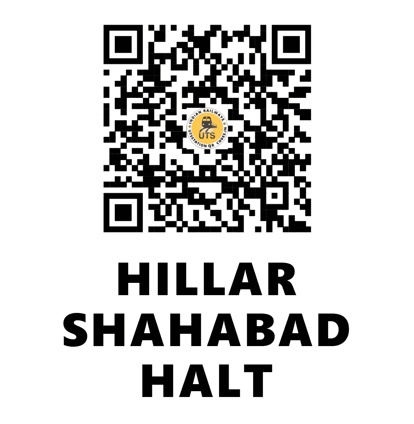 UTS QR Code for HILLAR SHAHABAD HALT - HRSB - NR (JAMMU AND KASHMIR)